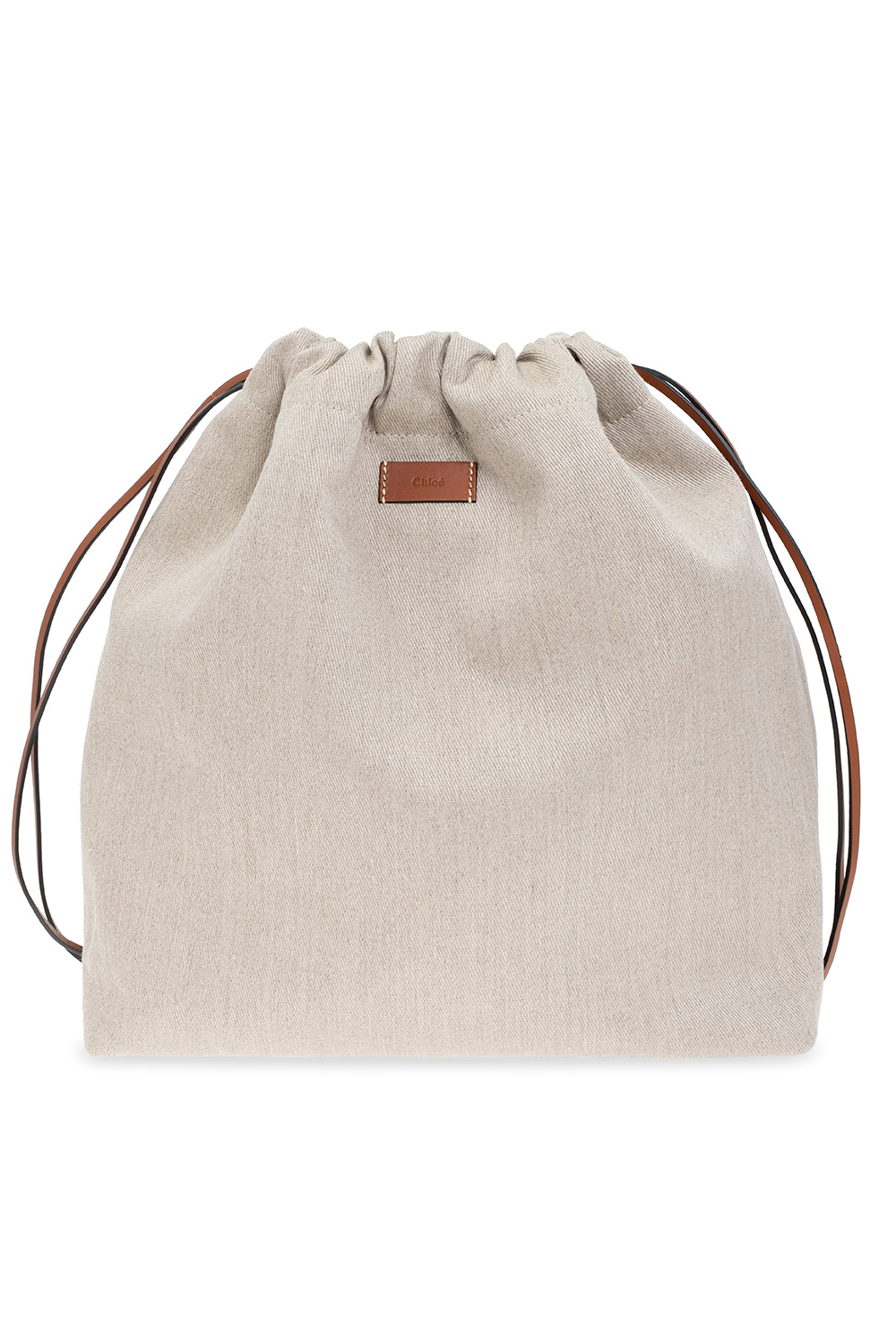 憧れのクロエ☆Chloe☆ KAYAN Shopping TOTE BAG Chloe Brown/Beige Leather/Canvas Kayan Perforated Medium